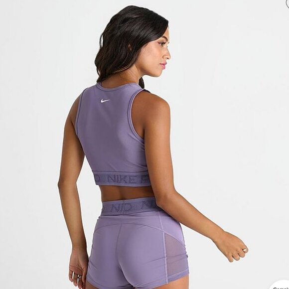 NWT Nike Pro Mesh Tank Top Small In Color  Daybreak/White - FN7387 509 - Picture 5 of 12
